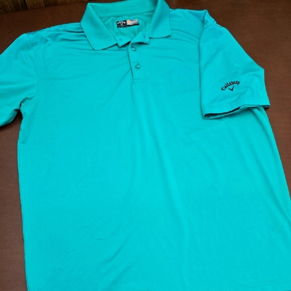 CALLAWAY Men's Turquoise‎ Polo Shirt L